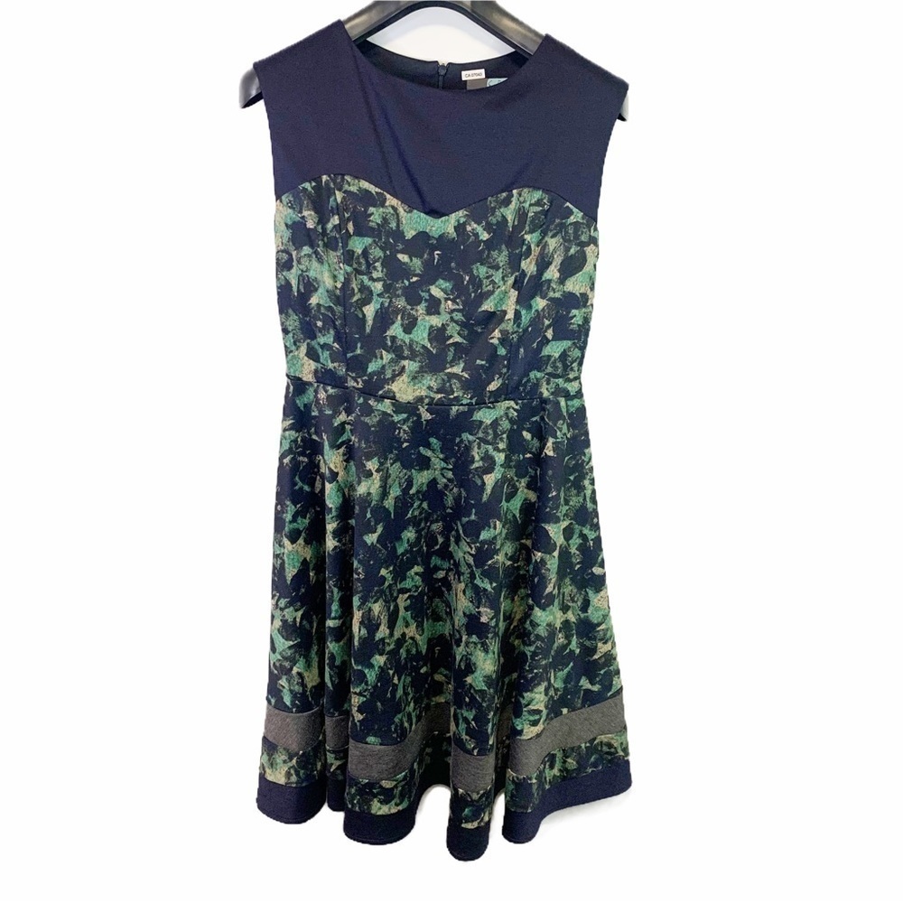 Eva Franco Sweetheart Neckline Floral Drop Waist Mini Dress Size Large